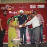 Dashmesh Academy faculty receiving a prize during a Teachers’ Day celebration event at Alpha One Mall Amritsar
