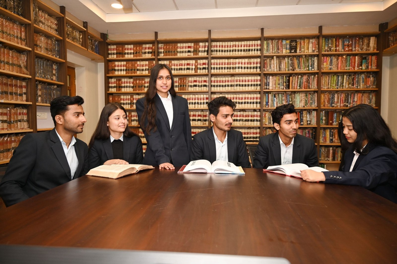 Students preparing for law entrance examination at Dashmesh Academy