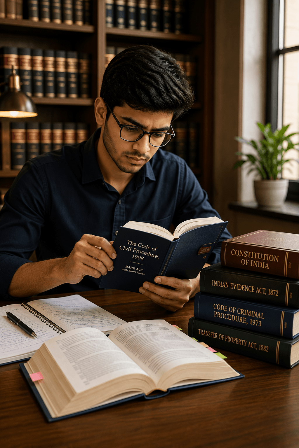 Law student preparing for Punjab Judiciary (PCS-J) examination at Dashmesh Academy